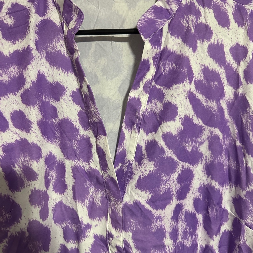 Purple Leopard Print Dress - Picture 4 of 4